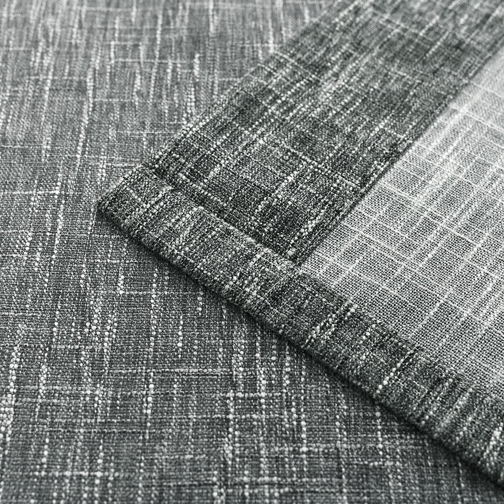 Ombre Gray Semi Sheer Grommet Window Curtain Panel, Cream White to Gray, 40"x84"x2 X429