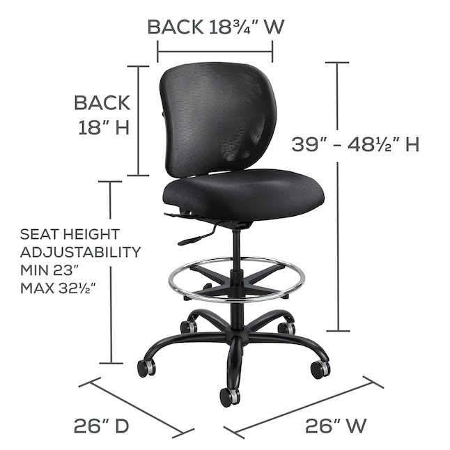 Heavy Duty Stool (Black Vinyl) B660