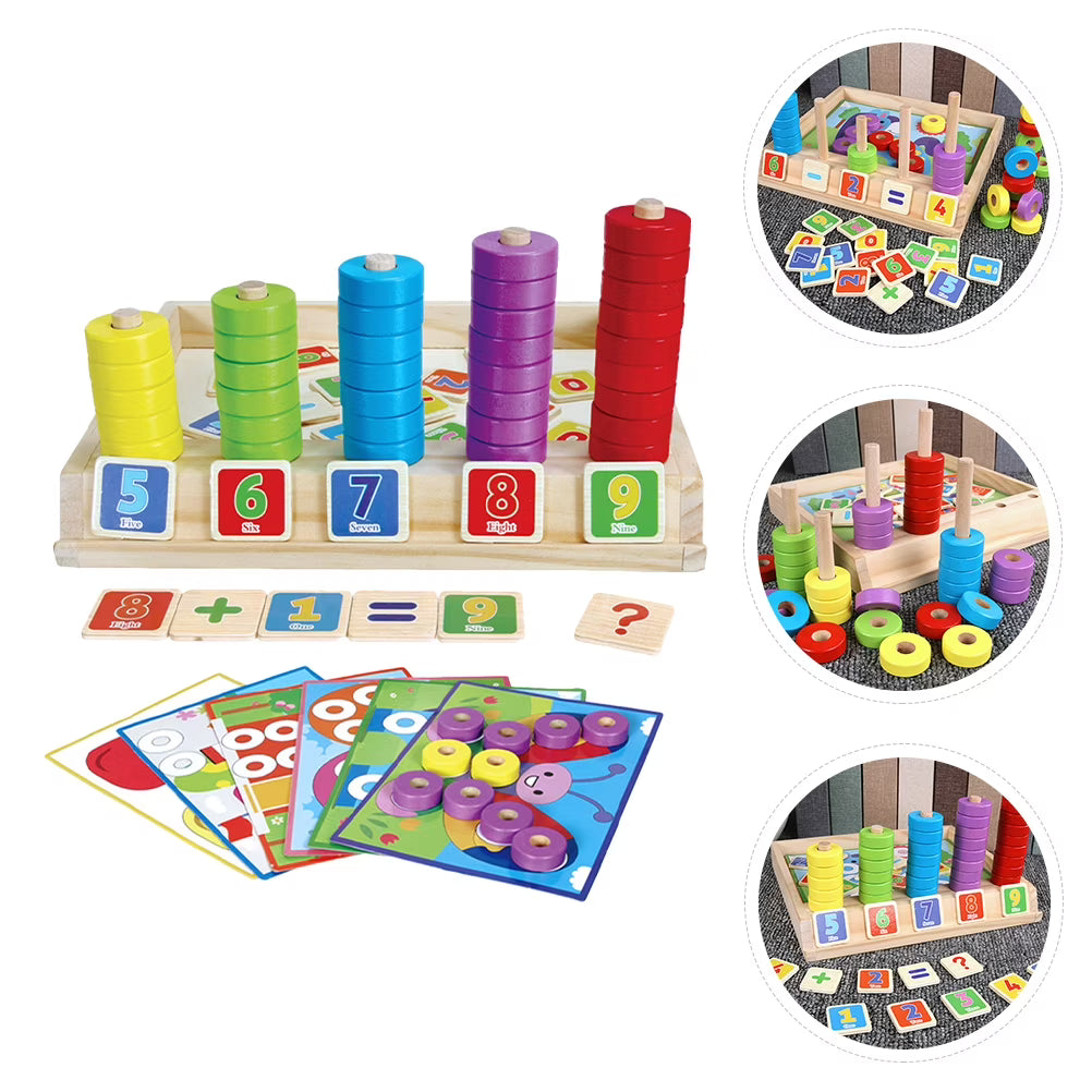 Wooden Math Puzzle Building Blocks Toy D184425