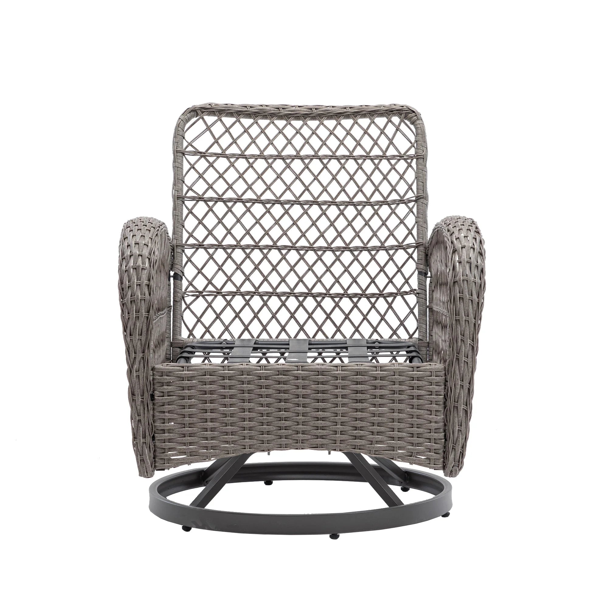 3 Pc Outdoor Swivel Rocker Patio Chairs - Blue M545