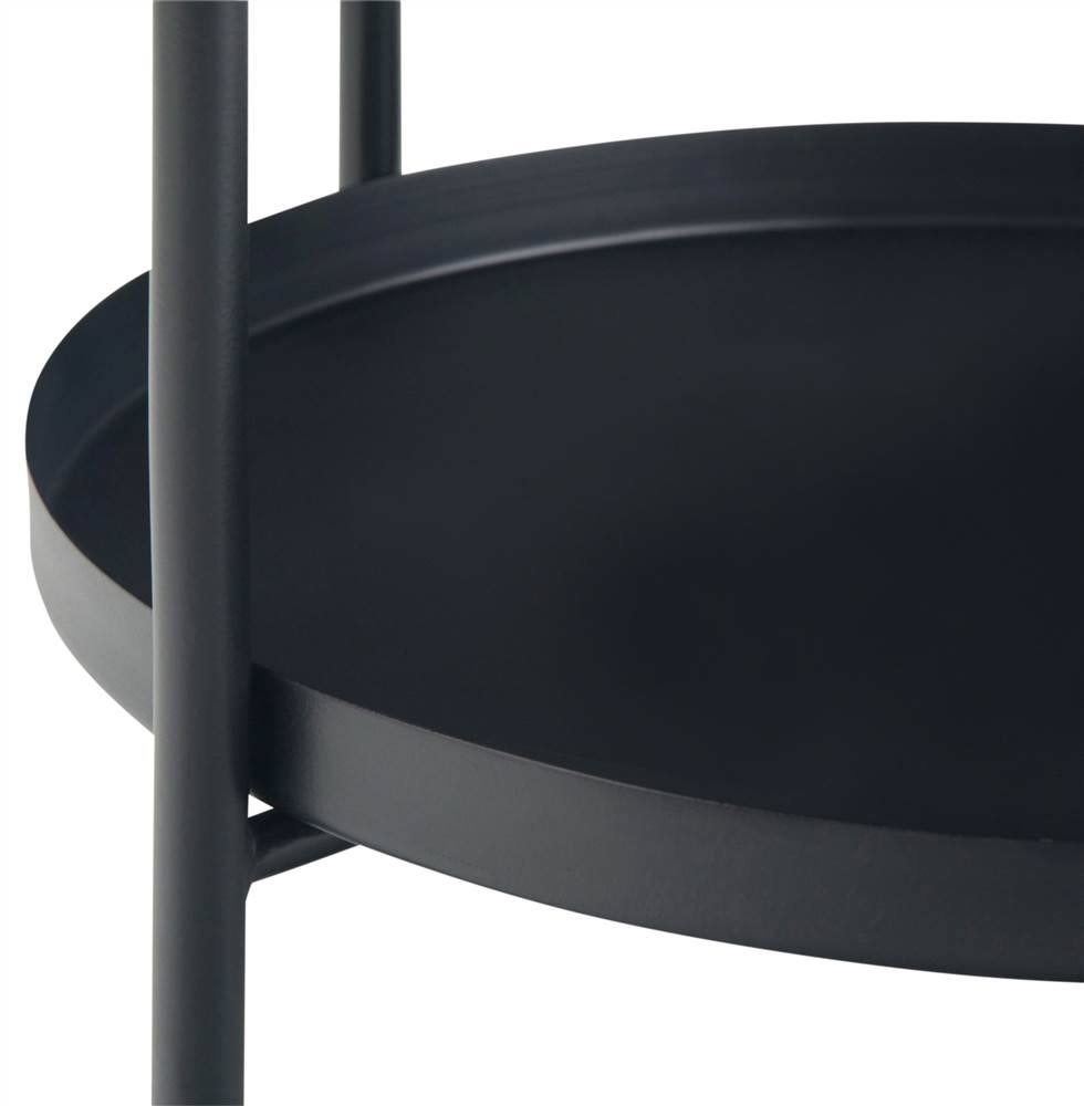 Black Metal End Table D8651