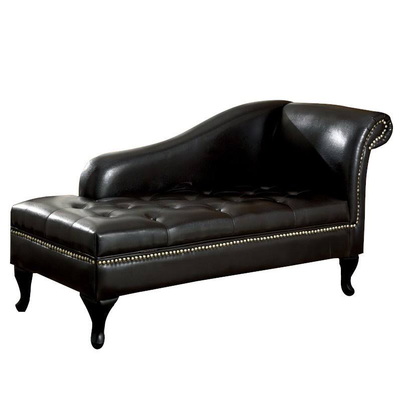 Black Storage Chaise H85710
