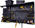 Red Metal Pegboard Wall Organization System Y90135