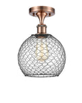 Farmhouse Chicken Wire 1 Light Semi-Flush Mount M61463