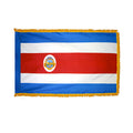 4ft. x 6ft. Costa Rica Flag Seal with Side Pole Sleeve and Fringe T39624