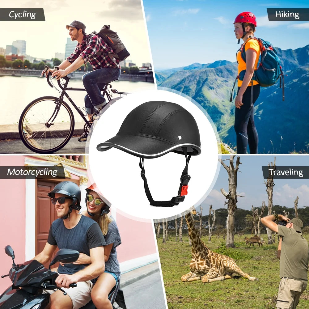 Cycling Safety Helmet Baseball Hat for Motorcycle Bike Scooter X8645