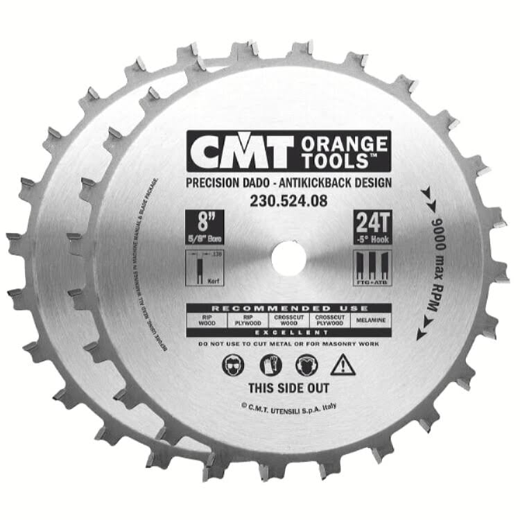 Precision Dado Set 6-Inch x 20 Teeth with 5/8-Inch Bore Y262