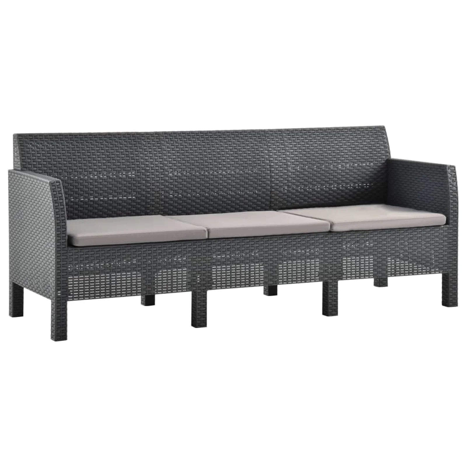 4 Piece Polypropylene Patio Lounge Set with Cushion D901