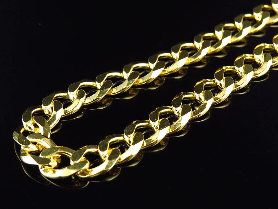 18"-28" Sterling Silver Miami Cuban Link Chain Necklace T7758