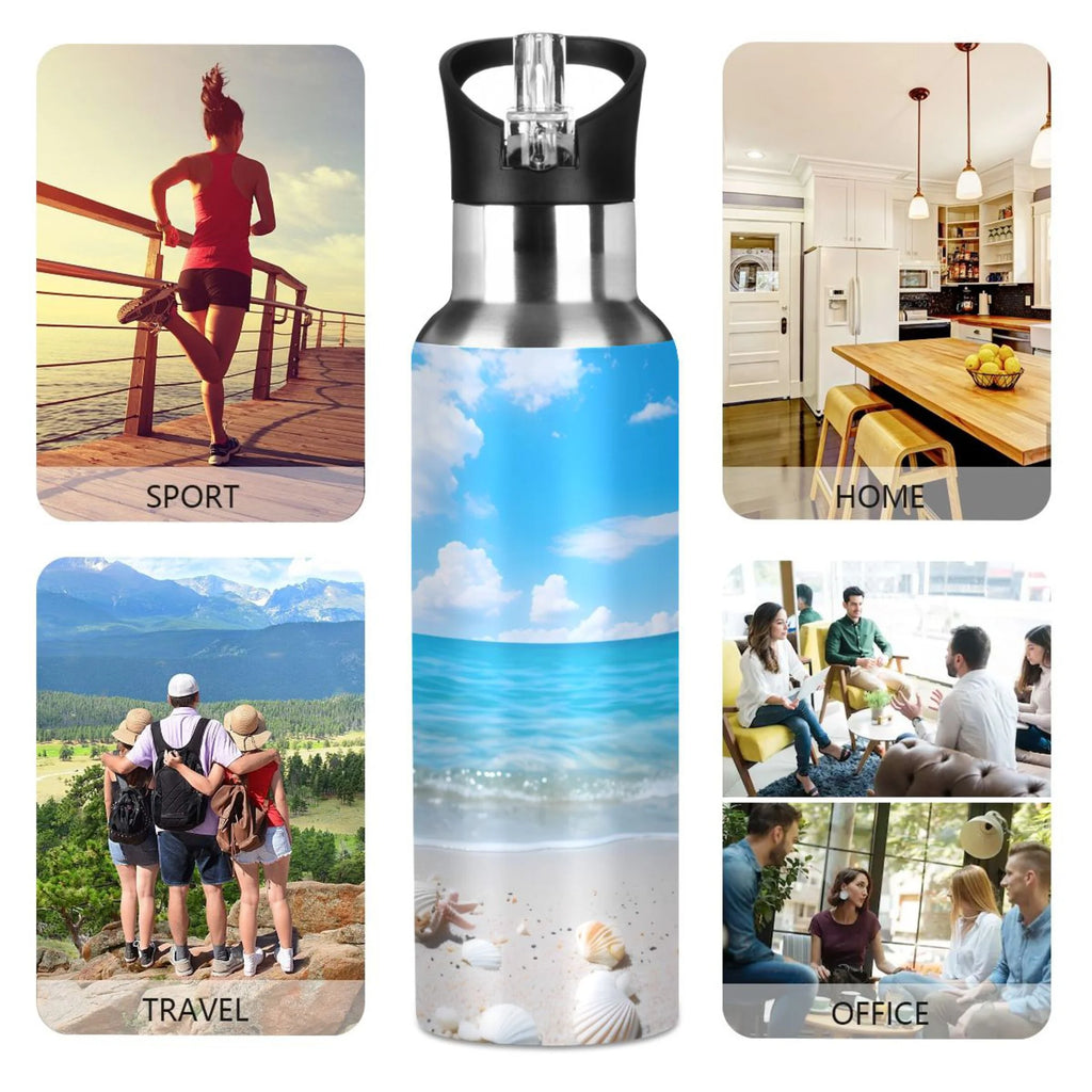 Insulated Stainless Steel Water Bottle with Straw Lid, 20 oz O80256