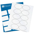 Clear Matte Inkjet Scalloped Oval Labels, 100 Sheets Q5671