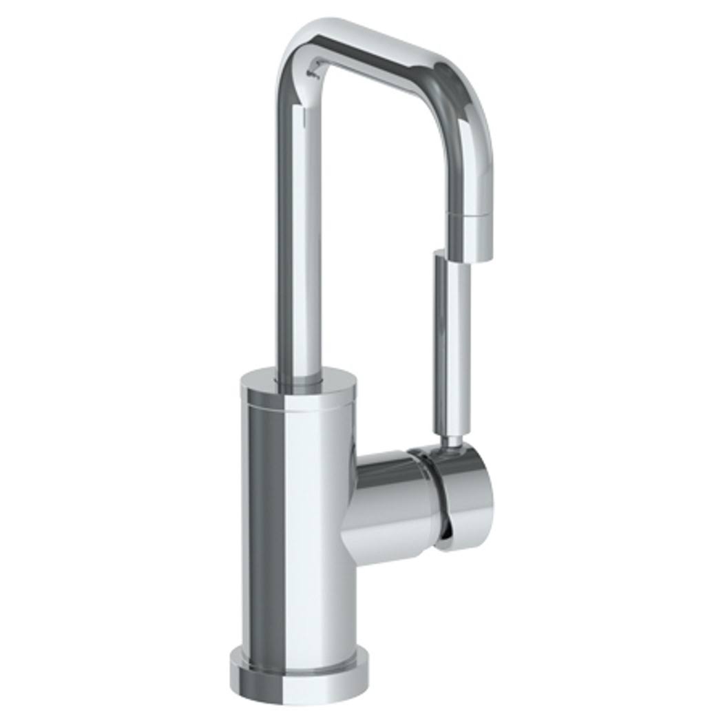 Single Hole Monoblock Square Bathroom Sink Faucet in Satin Elite Brass Z262646