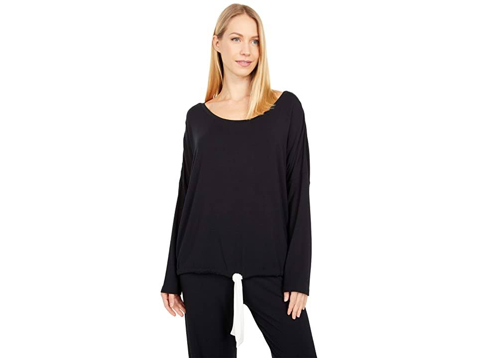 Black/Ivory Modal Slouchy PJ Set P3117