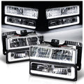 Switchback LED Tube DRL Headlights Assembly H97412