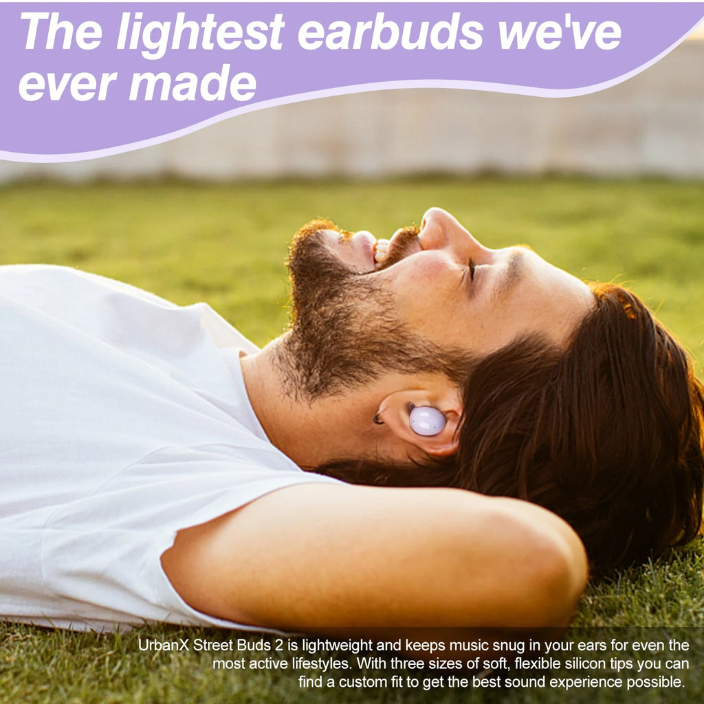 Purple Truly Wireless Bluetooth Headphones with Noise Isolation P889673