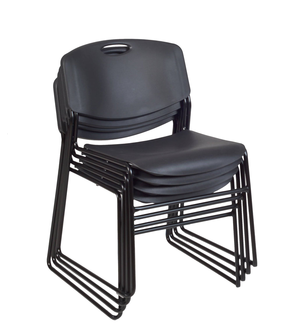 Mahogany Flip Top Mobile Training Table with 2 Stack Chairs X4238