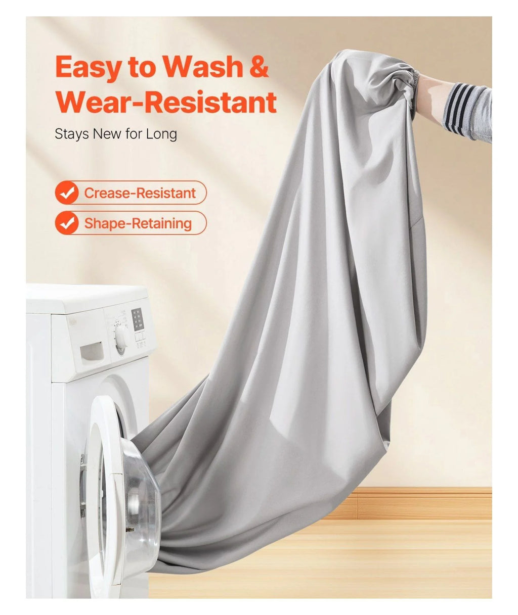 Twin XL Microfiber Fitted Sheet 2 Pack Light Gray U8521