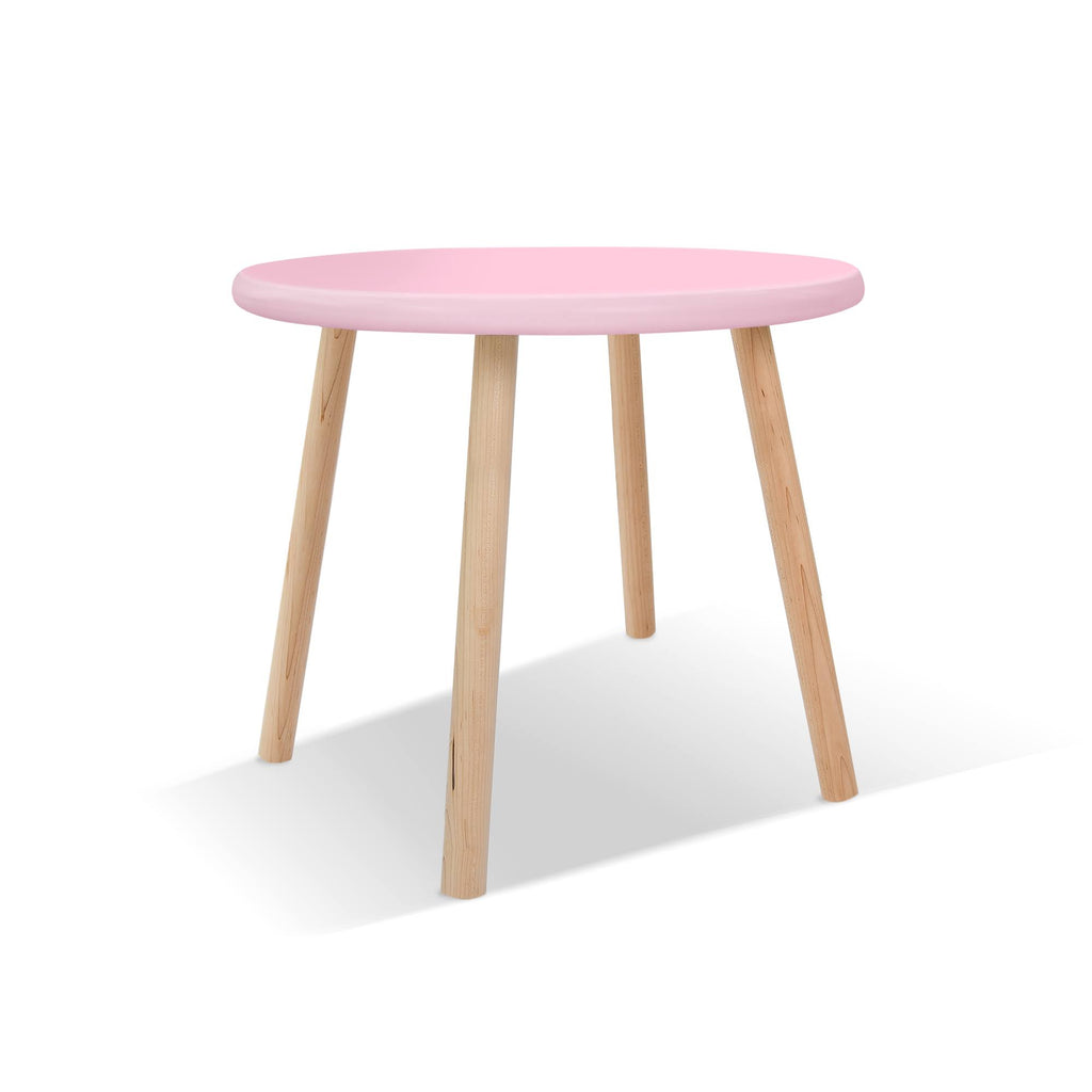 30x22 Round Kids Table in Maple/Pink J12905