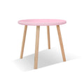 30x22 Round Kids Table in Maple/Pink J12905
