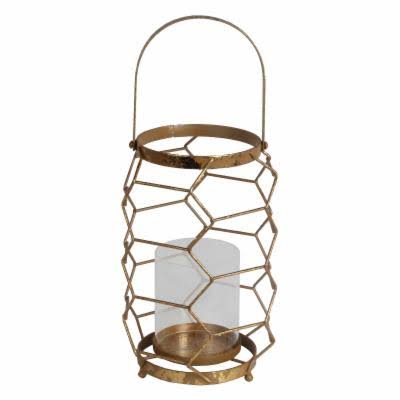Silver Leaf Metal Candle Holder W920031