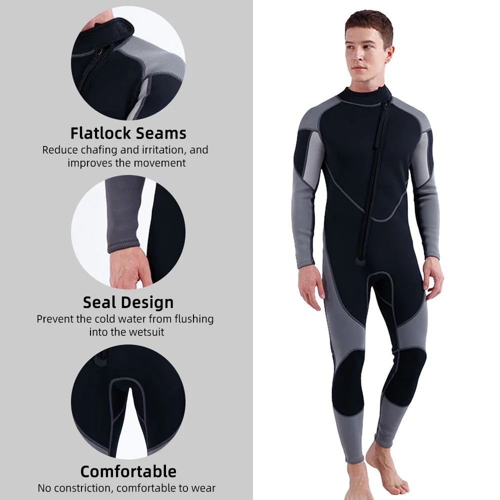3mm Neoprene Front Zip Full Body Diving Suit H97421