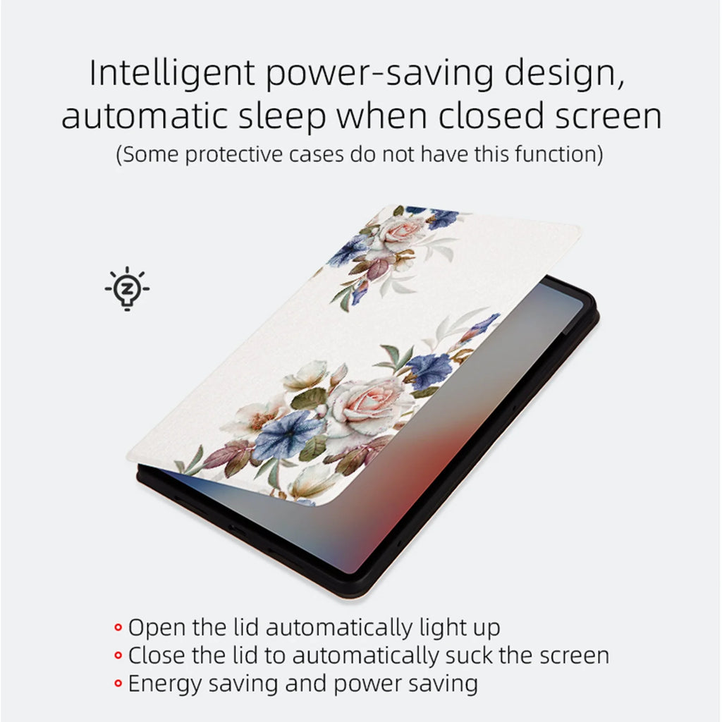 Slim Patterned Smart Kickstand Cover with Auto Wake/Sleep Magnetic Case P831948