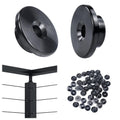 Black Cable Railing Kit 1/8 Sleeves Washer Insert Plug for Wire Rope Metal Posts T316 Stainless Steel Deck Balcony S469