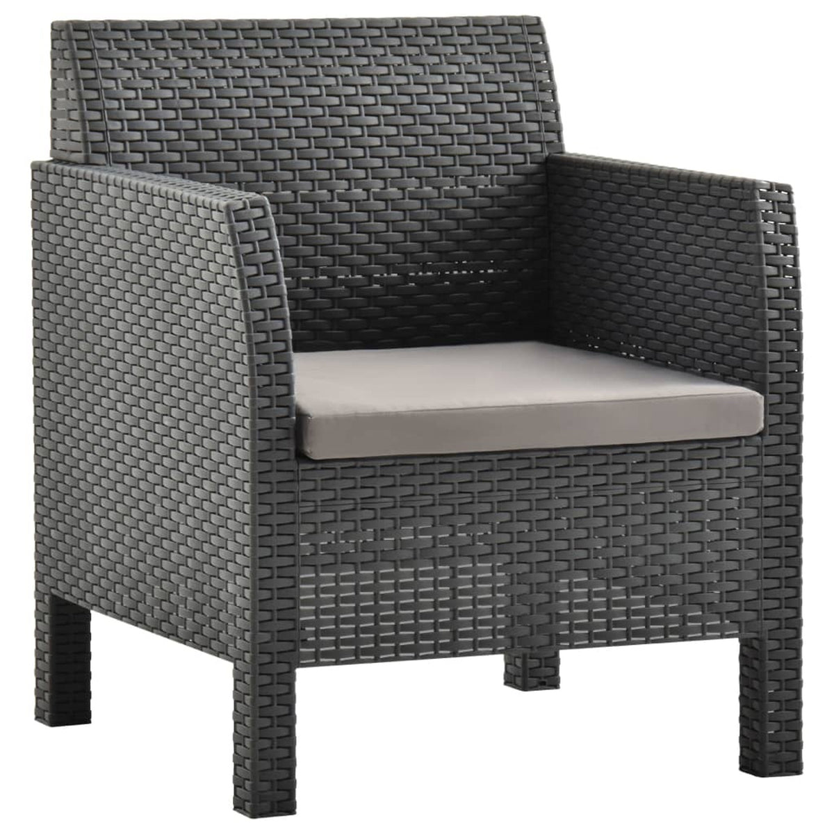 4 Piece Polypropylene Patio Lounge Set with Cushion D901