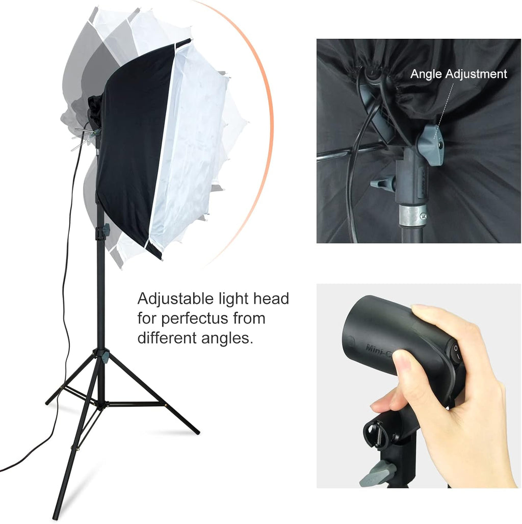 Photo Video Studio Light Kit with 3 Color Backdrops F528303