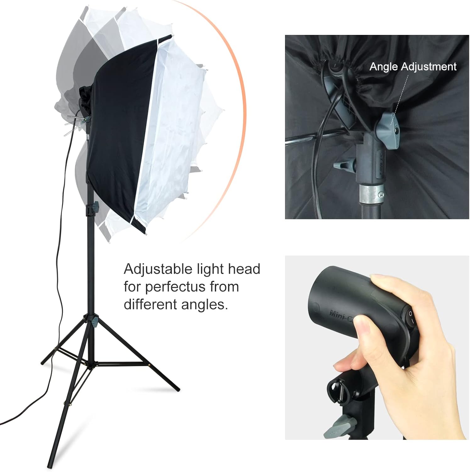 Photo Video Studio Light Kit with 3 Color Backdrops F528303