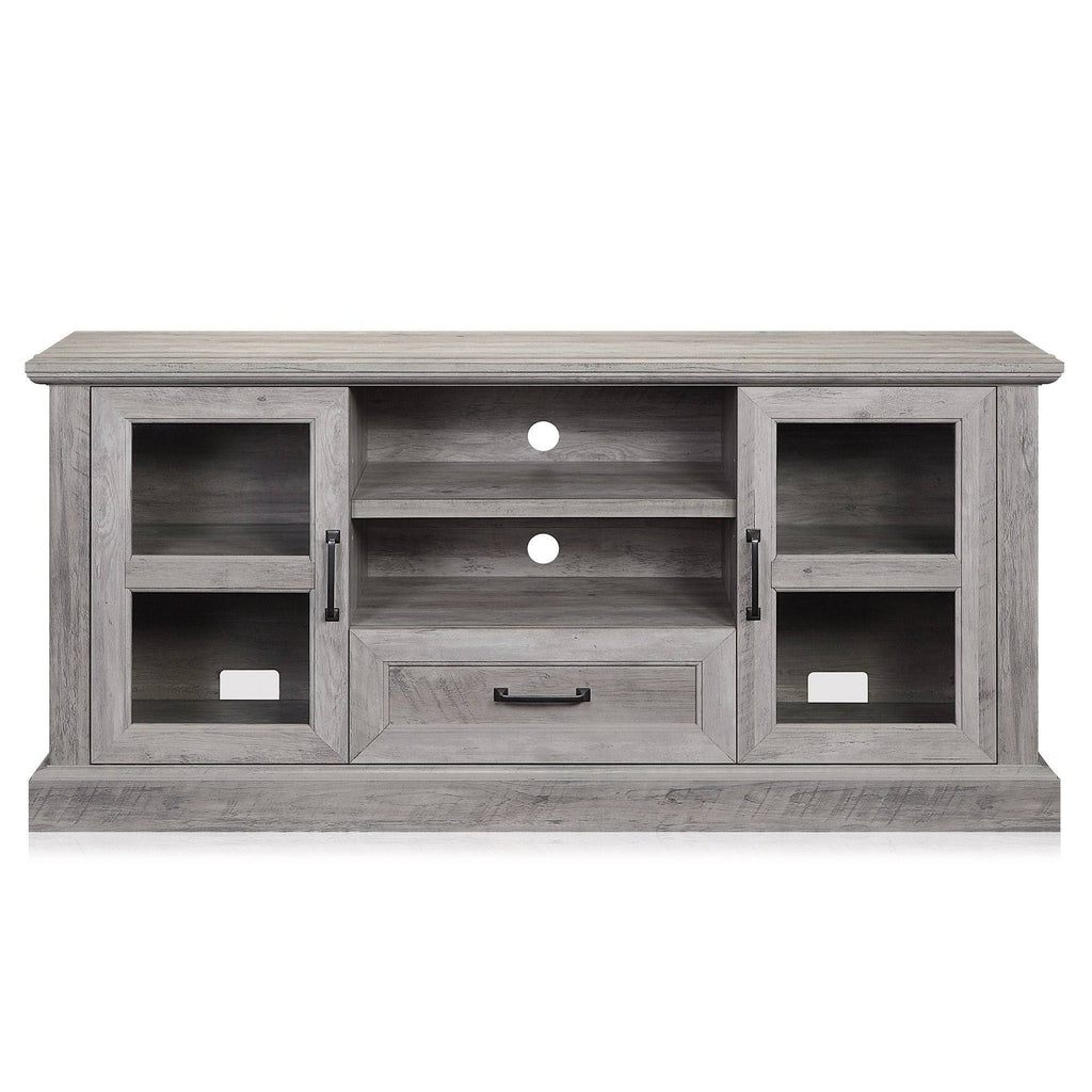 Grey Wash TV Stand with Drawer and Shelves I176246