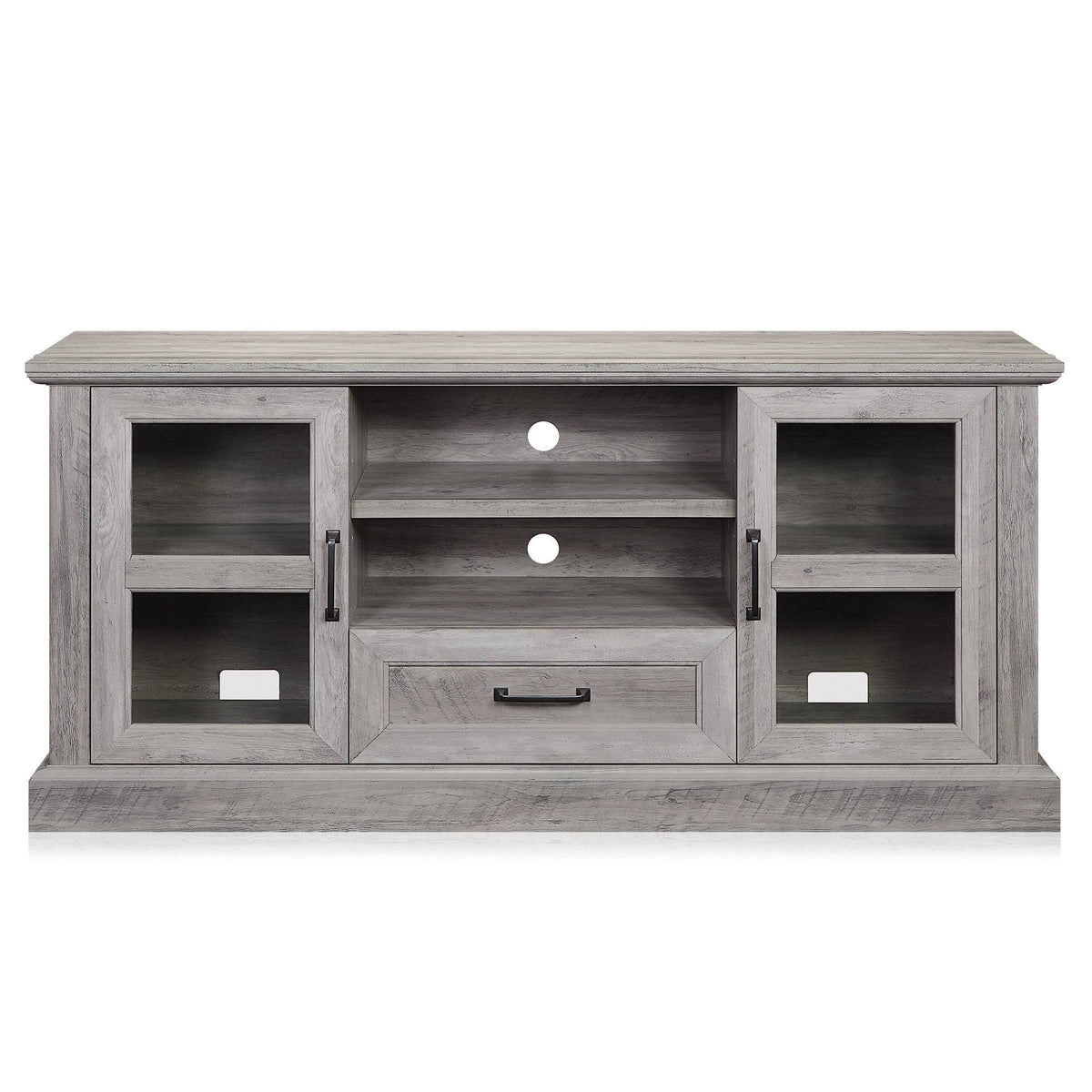 Grey Wash TV Stand with Drawer and Shelves I176246