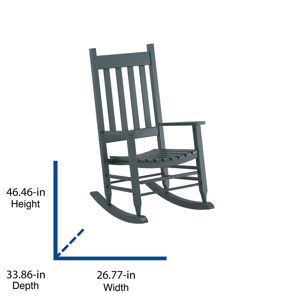 Gray Finish Solid Wood Rocking Chair G576