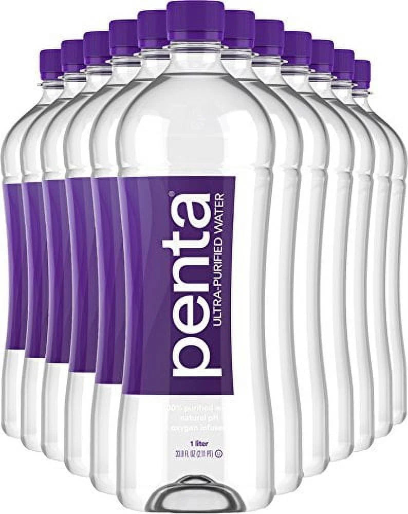 Purified Bottled Water, 33.8 Ounce (Pack of 12) T85870