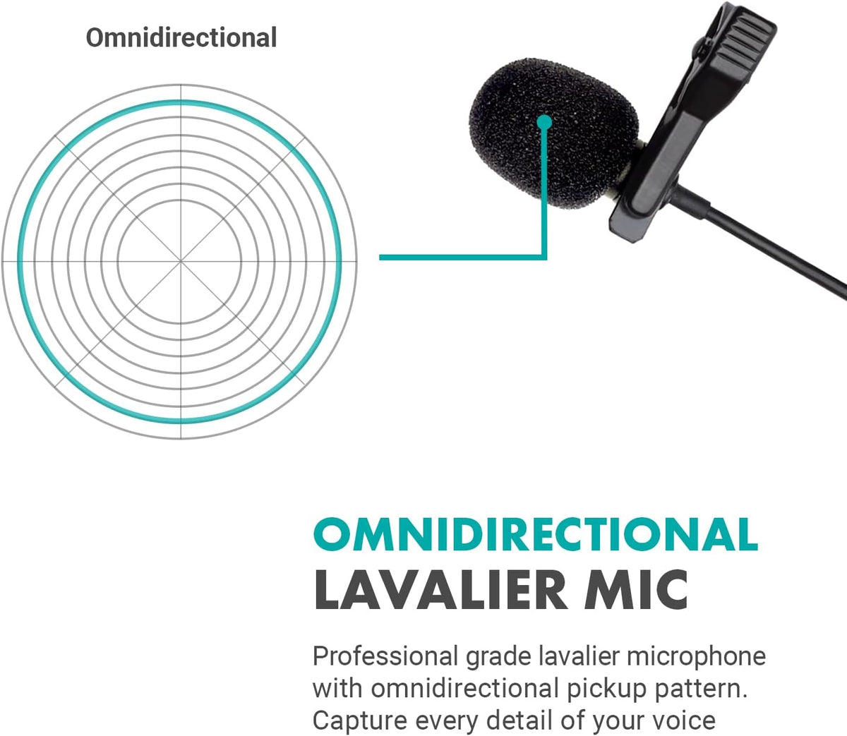 USB-C Wireless Lavalier Microphone P7140