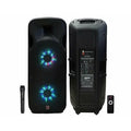 Dual 15 inch 5000W Powered Speaker with LED Light and Wireless Mic R578