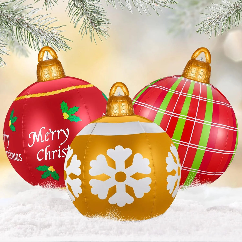 Outdoor Christmas Inflatable Ball PVC 23.6Inch with Pump Z872